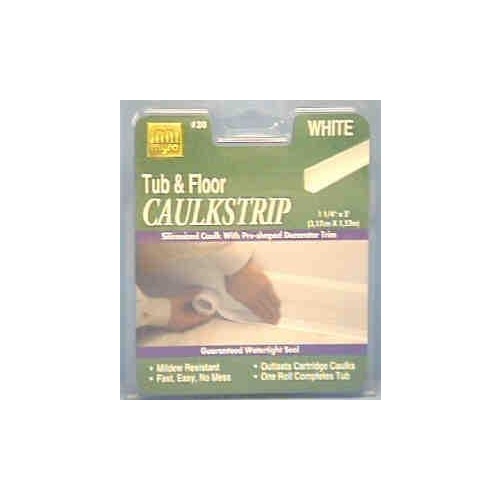 Caulk Strip Tub   Floor Self Adhesive White 30x1500mm Roll