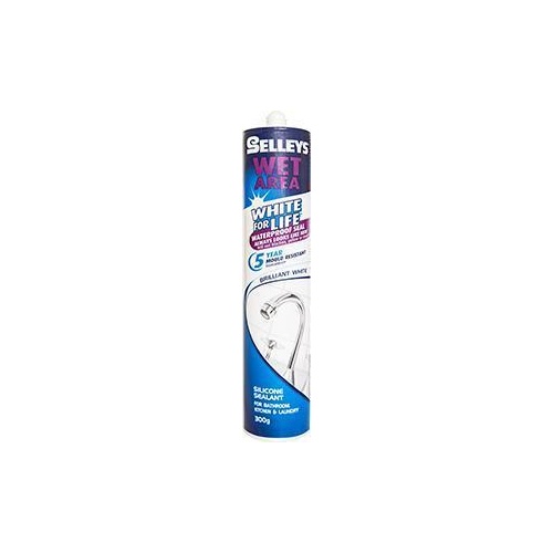 Silicone Wet Area White For Life 30 0g Selleys