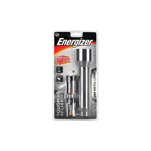 Energizer Torch LED Metal with 2D Batteries