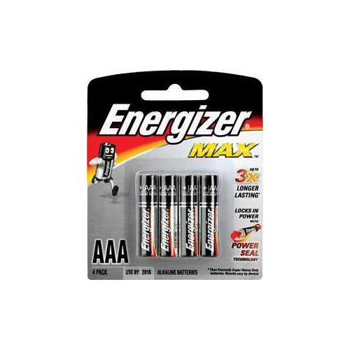 Energizer Max Battery AAA 4 Pack