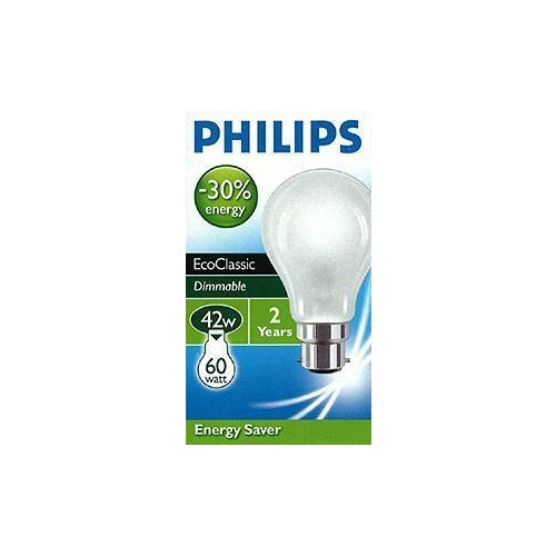 Globe Halogen GLS BC Frosted 42W