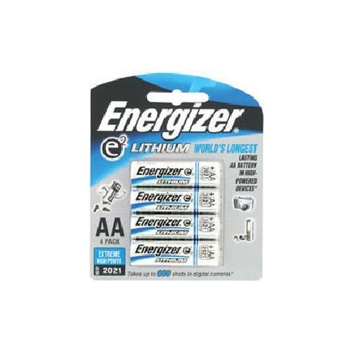 Energizer Battery Lithium AA 4 Pack