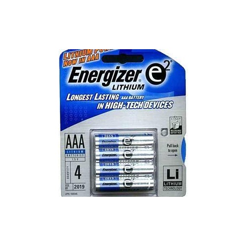Battery Lithium AAA 4 Pack Energizer