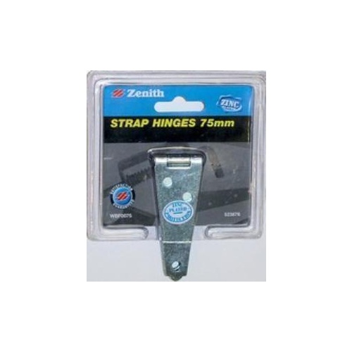 Hinge Strap Zinc Plated 75mm Card Of 2