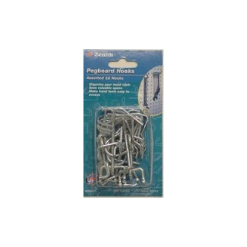 Hook Pegboard 32Pce Assorted