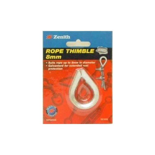 Thimble Rope Zinc Plated 8mm Card Of 1