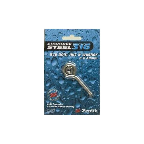 Bolt Eye Stainless Steel 64x14x6mm Card Of 1