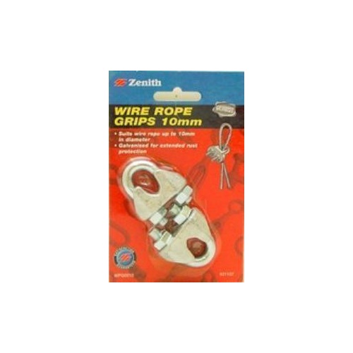 Grip Wire Rope Zinc Plated 10mm Card Of 2