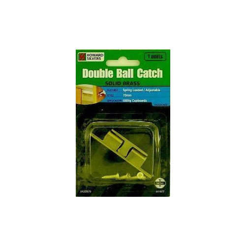 Catch Double Ball Brass 70mm Card Of 1