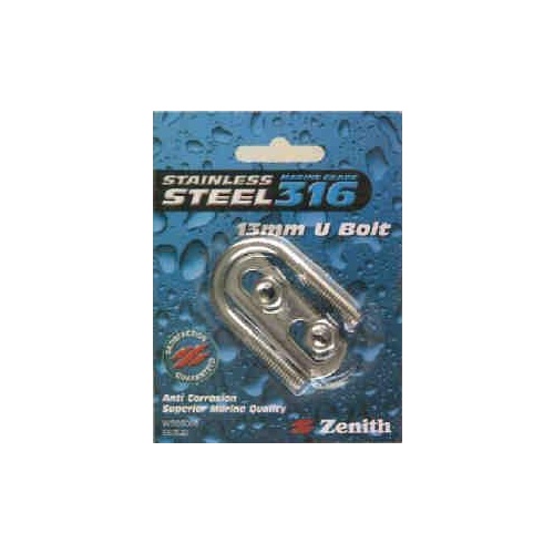 Bolt U Stainless Steel 13mm Card Of 1