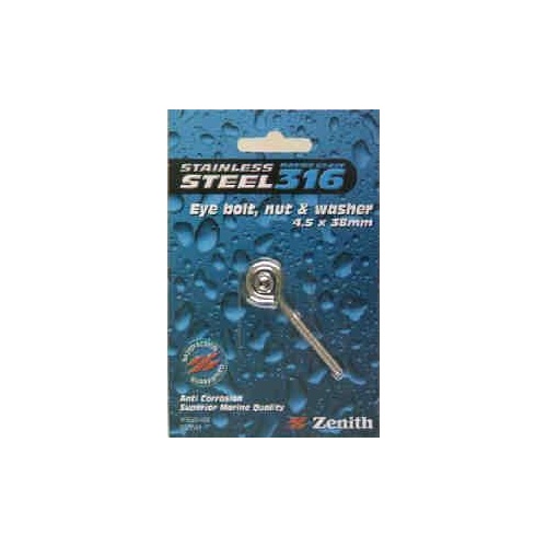 Bolt Eye Stainless Steel 57x4.5x10mm Card Of 1