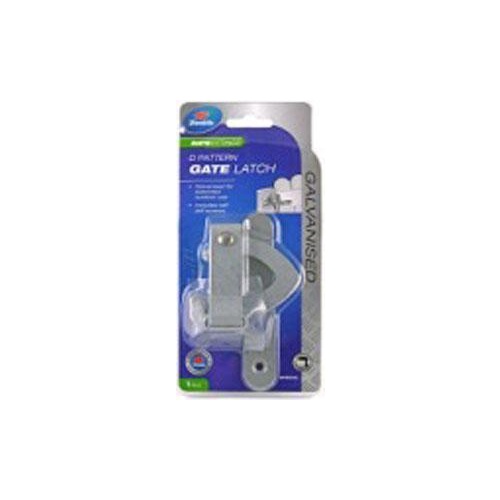 Latch Gate D Type Galvanised Card Of 1