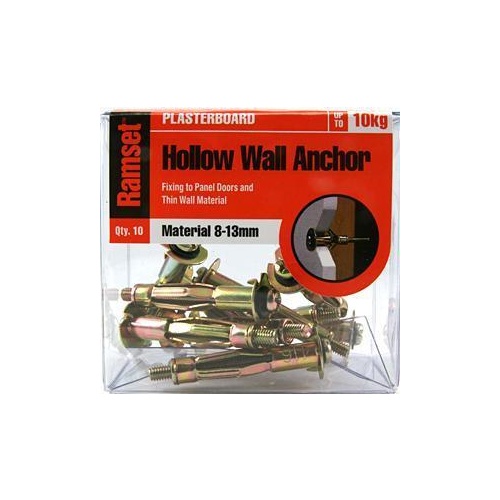 Anchor Hollow Wall 8X8-13mm 10Pk
