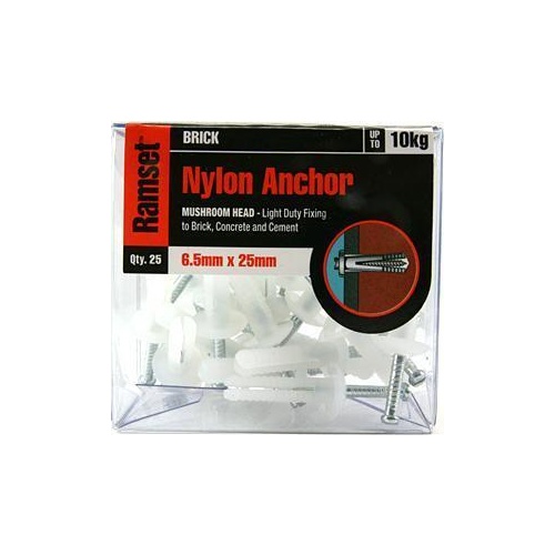 Anchor Nylon Mush 6.5X25mm Mp25