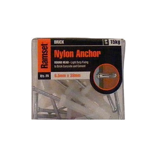 Anchor Nylon Round 6.5X38mm Mp25
