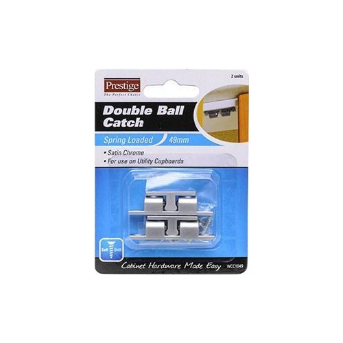 Catch Double Ball Satin Chrome Plated 49mm