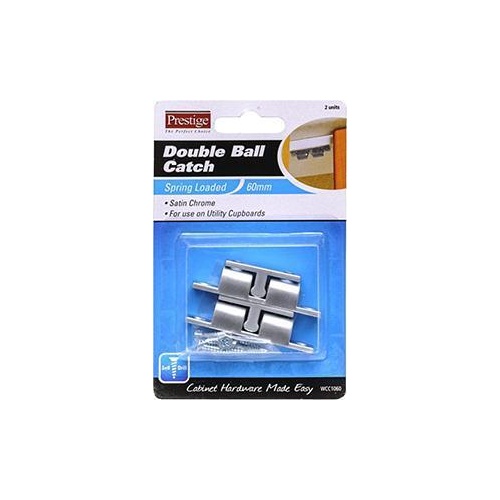 Catch Double Ball Satin Chrome Plated 60mm