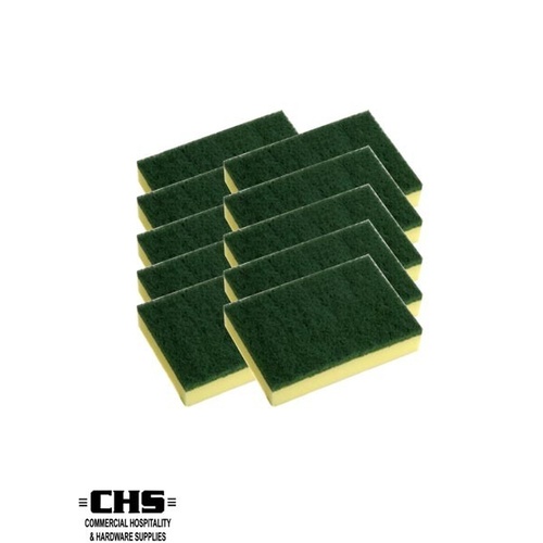 Scourer/Sponge Green/YellowP10 L150mmxW100mm H30mm Oates