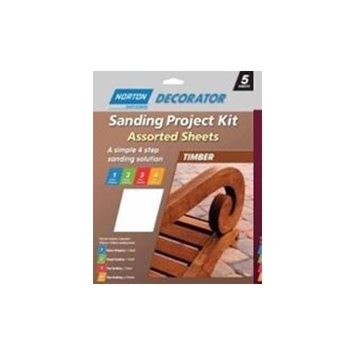 Sanding Kit Timber 230x280mm 5 asst sheets