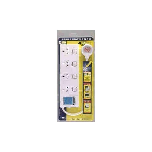 Powerboard 10A 4 Outlet Surge Protected HPM