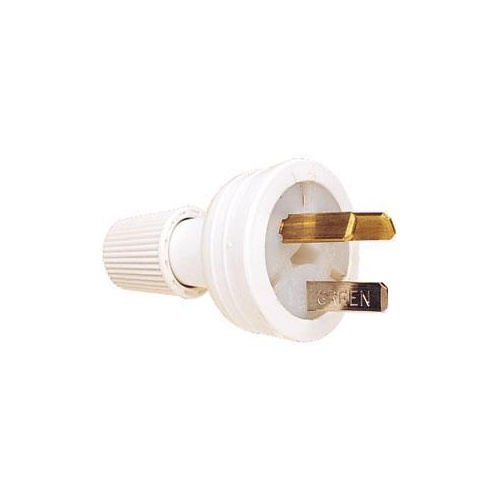 HPM Electrical Plug Top 3 Pin 10AMP  White