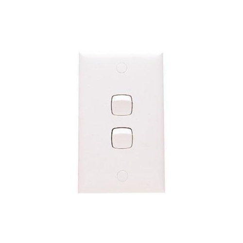 Switch Wall 2 Gang 10A White