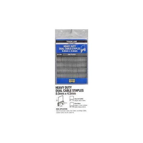 Cable Staples Dual 8.0mm x 4.5mm