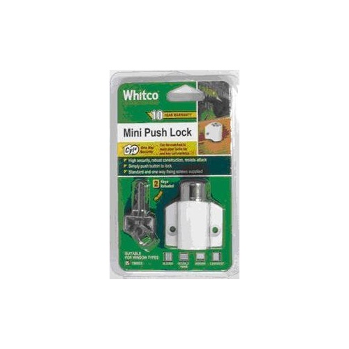 Mini Push Lock Cyl4 White Dp 1pack
