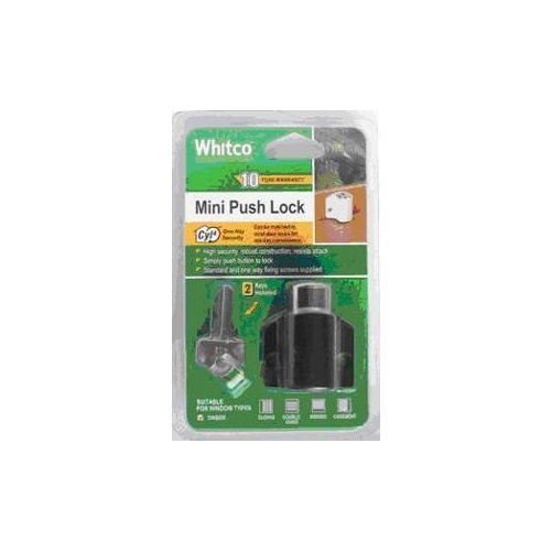 Mini Push Lock Cyl4 Black Dp 1pack