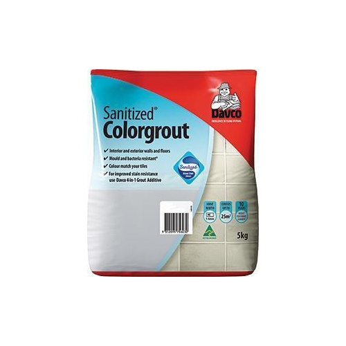 Grout Sanitized Colorgrout 01 White 5kg Davco