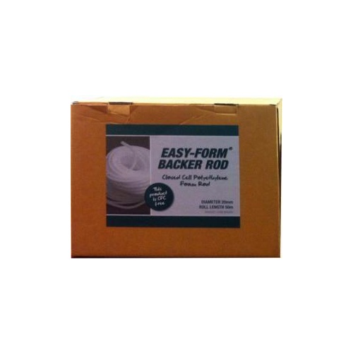 Backer Rod Polythene Closed Cell Wh ite Trade Pack 20mmx50m