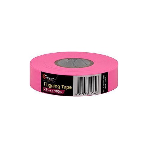 Tape Flagging 100Mx25mm Pink