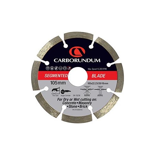 Carborundum Blade Diamond Segment 105x22/20/16