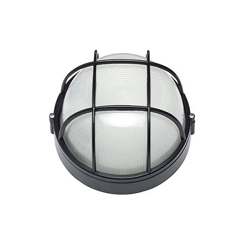 Light Bunker Caged Glass Diffuser R ound Black Large