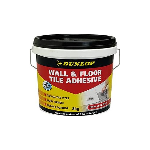 Adhesive Tile Wall   Floor 8kg Tub Dunlop