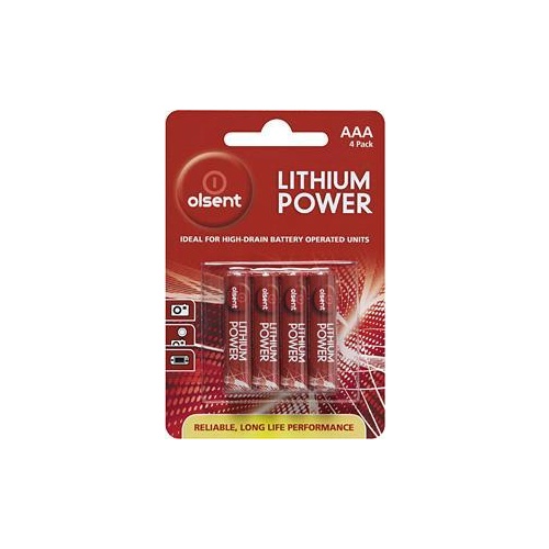Battery Olsent Lithium AAA Cd4