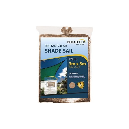 Durashield Shadesail Value Sand Rectangle 3x5m