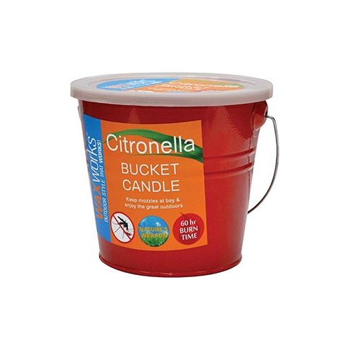 Citronella Candle Metal Bucket Assorted