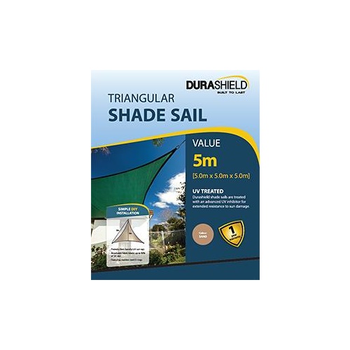 Shadesail Value Sand Triangle 5m Durashield