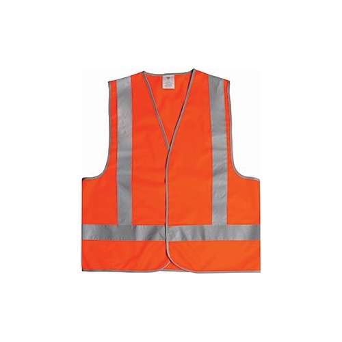 Vest Safety Hivis Reflective Orange Xxl