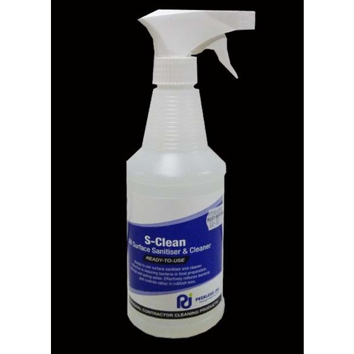 S-CLEAN Surface Sanitiser & Cleaner Food Area 500ml