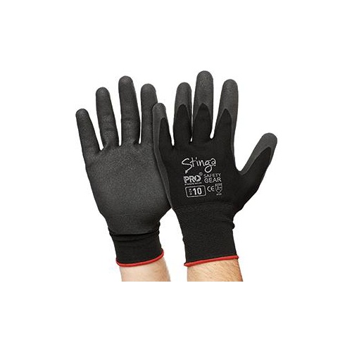 Glove PVC/nylon Stinga Size 10