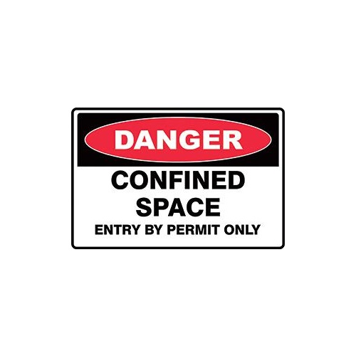 Safety Sign Danger Confined Space Entry by permit only
