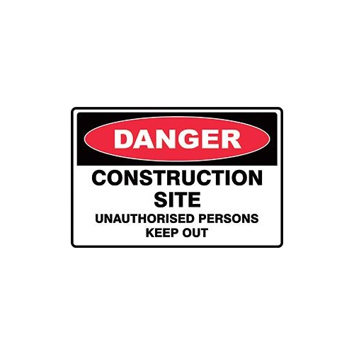Safety Sign Danger Construction Sit e Unauth persons keep out