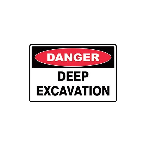 Safety Sign Danger Deep Excavation