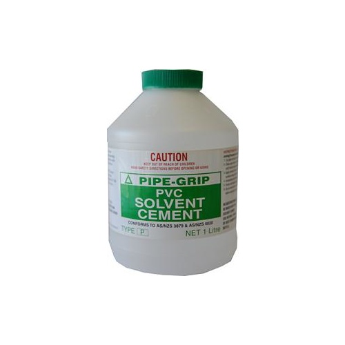 Pipegrip Type P Green Solvent Cement 1L