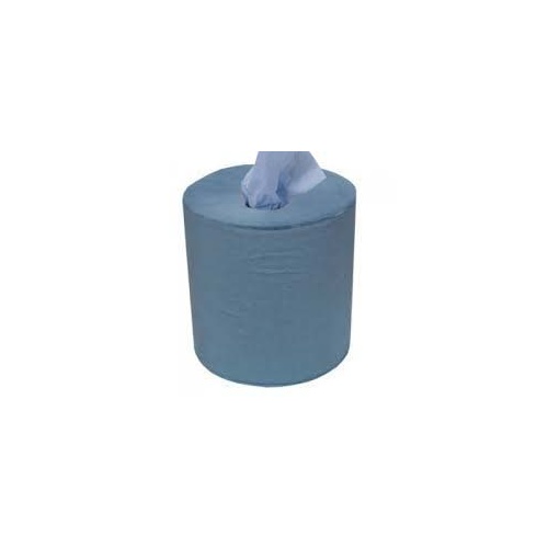 Paper Towel Centre Pull Blue 1Ply 300mt W212mm Pk6 (99937)