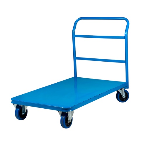 Wagen Platform Trolley Single Single Handle Medium Blue 1200x600
