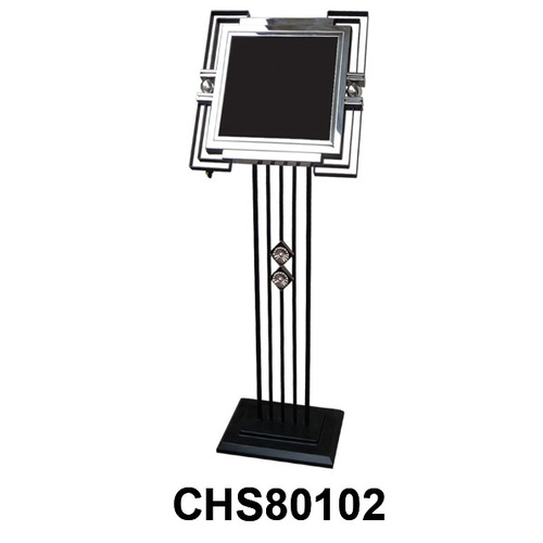 Sign Board SS/Blk Angled H1400 Board Size 570x510