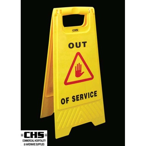 Sandwich Board Out of Service Yellow